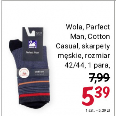 Skarpety perfect man  cotton casual 42-44 Wola promocja