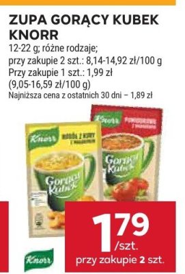 Zupa gorący kubek różne rodzaje promocja w Stokrotka