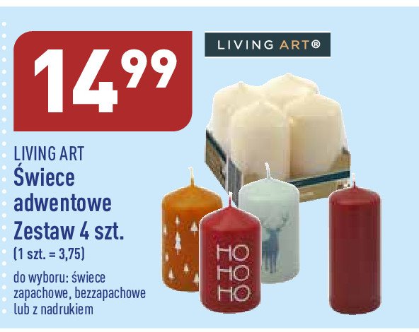 Świece adwentowe Living art promocja