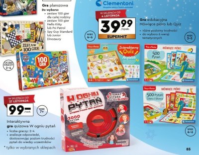 Gra edukacyjna Mówiące pióro, różne rodzaje promocja w Biedronka