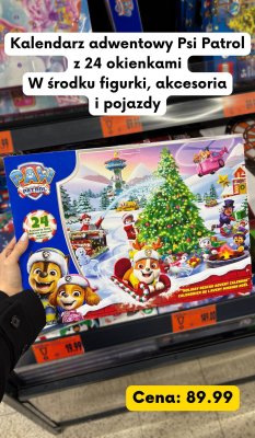 Kalendarz adwentowy Psi Patrol z 24 okienkami figurki, akcesoria i pojazdy promocja w Kaufland