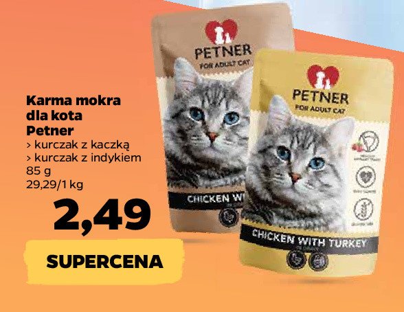 Karma dla kota kurczak z indykiem Petner promocja