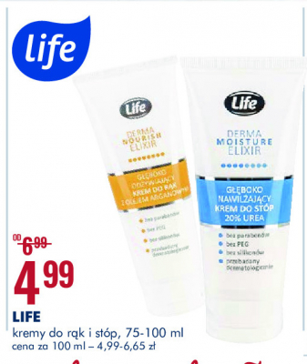 Krem do rąk odżywiający z olejkiem arganowym Life derma revitalizing elixir Life (super-pharm) promocja