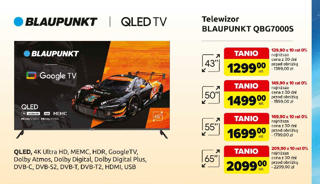 Telewizor 55'' 55qbg7000s Blaupunkt promocja