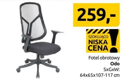 Fotel obrotowy Odo promocja w Black Red White
