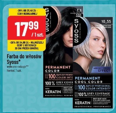Farba do włosów Syoss promocja w POLOmarket