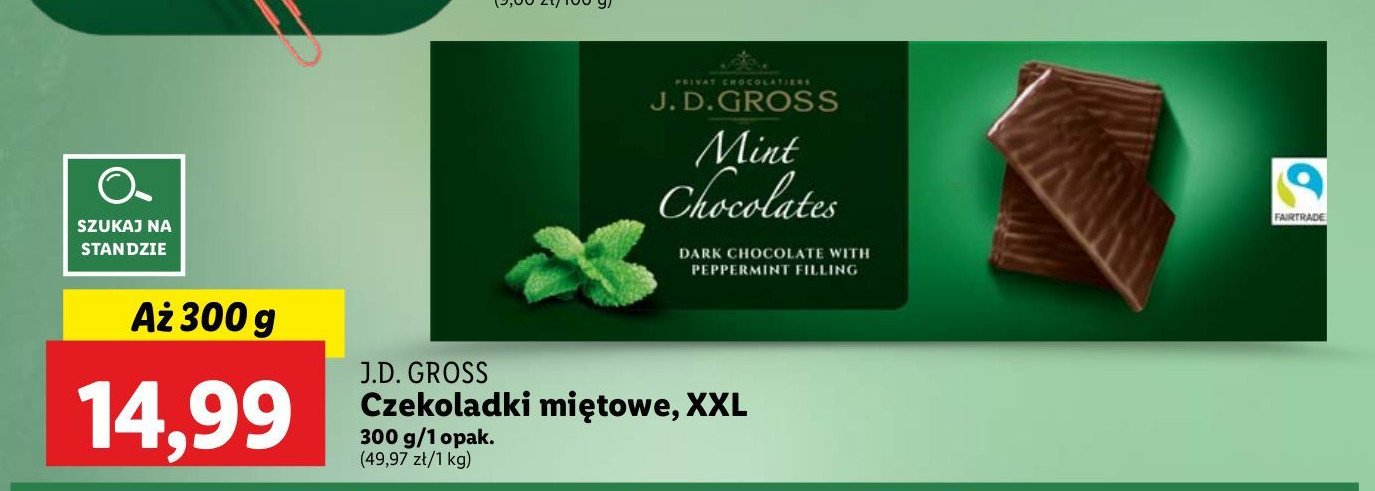 Czekoladki miętowe J.d.gross promocja