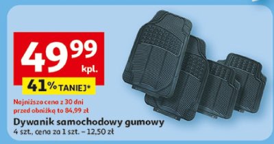 Dywanik samochodowy gumowy 4 szt. promocja w Auchan