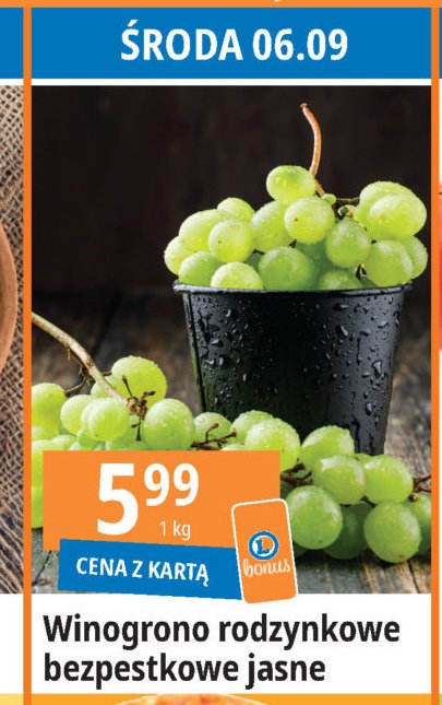 Winogrona białe rodzynkowe bezpestkowe promocja