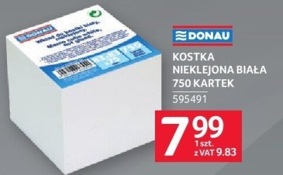 Kostka nieklejona biała 750 kartek DONAU promocja w Selgros
