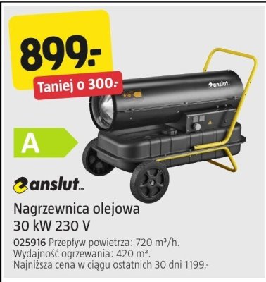 Nagrzewnica olejowa anslut 30 kW 230 V promocja w Jula