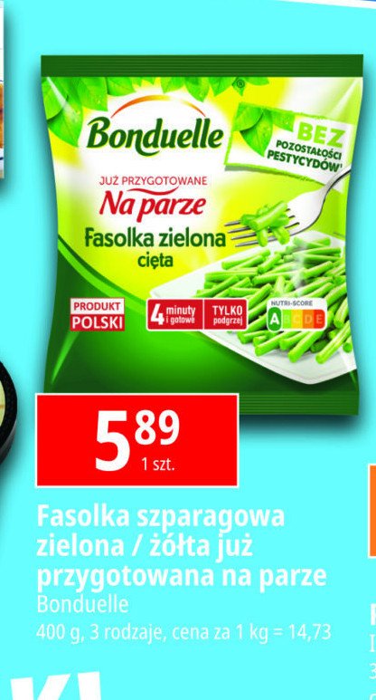 Fasolka szparagowa 偶贸艂ta na parze Bonduelle promocja