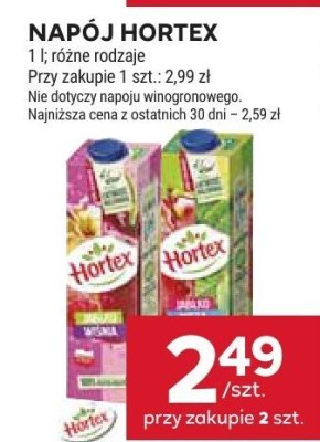Napój Hortex różne rodzaje promocja w Stokrotka
