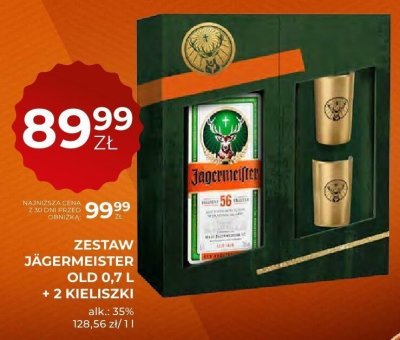 Zestaw Jägermeister Old 0,7 L + 2 kieliszki promocja w Duży Ben