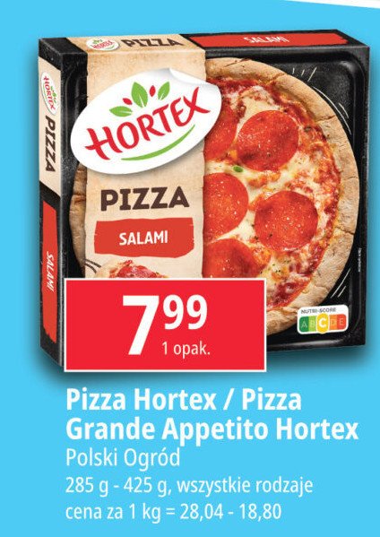 Pizza grande appetito z szynką i pieczarkami Hortex promocja