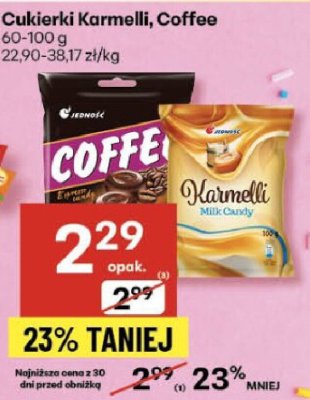 Cukierki Karmelli, Coffee 60-100g promocja w Delikatesy Centrum