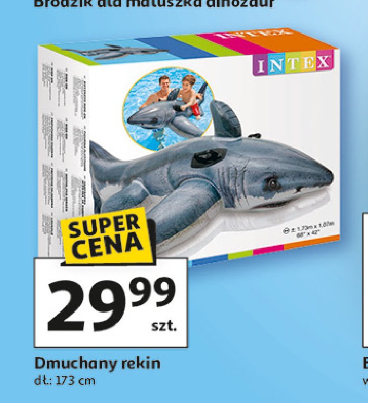 Rekin dmuchany wym. 173 x 107 cm Intex promocja w Auchan