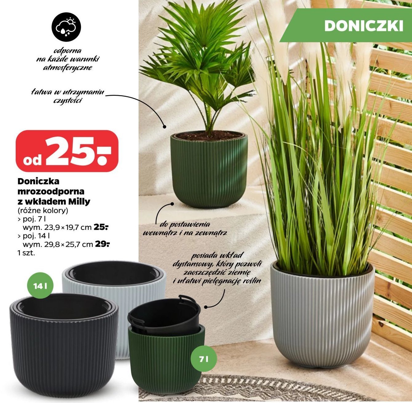Doniczka milly 14 l promocja
