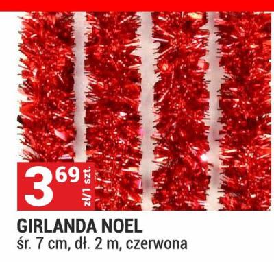 Girlanda Noel śr. 7 cm, dł. 2 m, czerwona promocja w Merkury Market