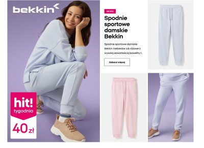 Spodnie sportowe damskie Bekkin promocja w Pepco