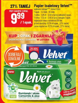 Papier toaletowy Velvet promocja w POLOmarket