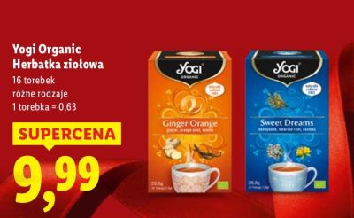 Herbatka ziołowa Yogi Organic różne rodzaje promocja w Lidl