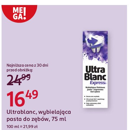 Pasta do zębów express Ultrablanc promocja w Rossmann