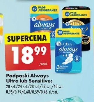 Podpaski normal Always ultra promocja