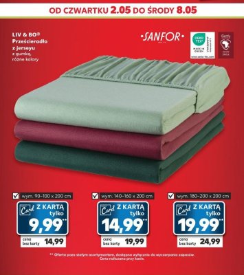 Prześcieradło jersey 90-100 x 200 cm Liv & bo promocja
