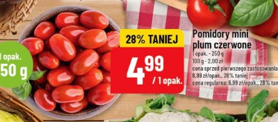Pomidory mini plum czerwone promocja w POLOmarket