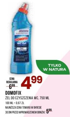 Żel do czyszczenia WC DOMOFIX promocja w Drogerie Natura