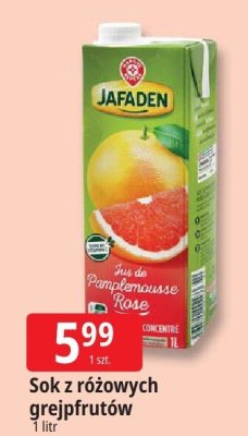 Sok z różowych grejpfrutów Jafaden promocja w Leclerc