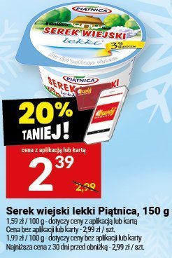 Serek wiejski lekki Piątnica, 150 g promocja w Twój Market