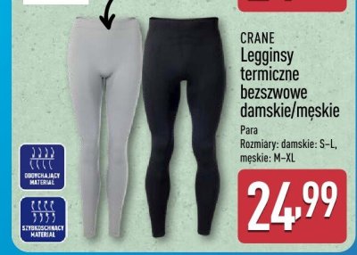 Legginsy termiczne bezzwowe damskie/męskie CRANE promocja w Aldi