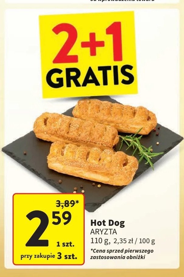 Przekąska hot dog Aryzta promocja