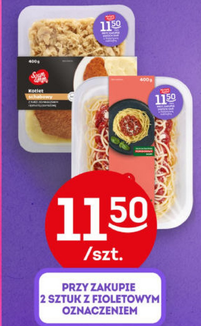 Kotlet schabowy z kapustą i puree Szamamm promocja