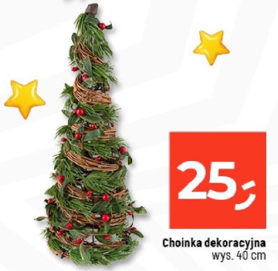 Choinka dekoracyjna świąteczna wys. 40 cm promocja w Dealz
