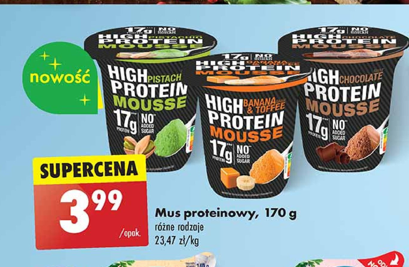 Mus proteinowy banana & toffee promocja