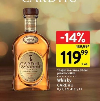 Whisky CARDHU promocja w Intermarche
