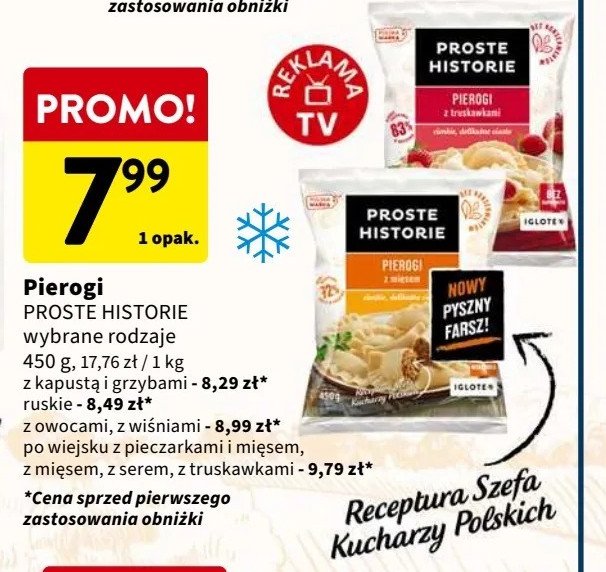 Pierogi z wiśniami Iglotex proste historie promocja