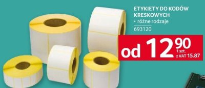 Etykiety do kodów kreskowych promocja w Selgros