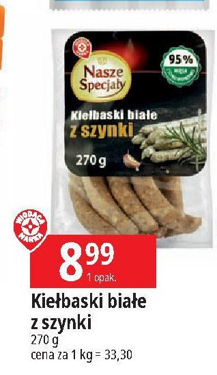 Kie艂baski bia艂e z szynki Wiod膮ca marka nasze specja艂y promocja