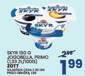 Jogurt SKYR JOGOBELLA, PRIMO 150g promocja w Wafelek