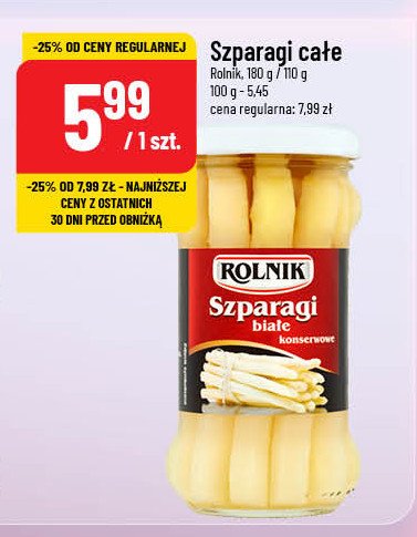 Szparagi białe Rolnik promocja