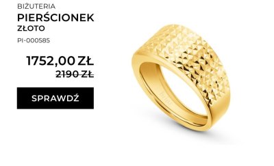 Pierścionek złoto promocja w Briju