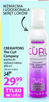 Pianka do włosów Creightons the curl company promocja