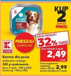 Karma dla psa wołowina i jagnięcina K-classic promocja