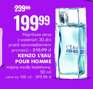 Woda toaletowa Kenzo l'eau kenzo pour homme promocja