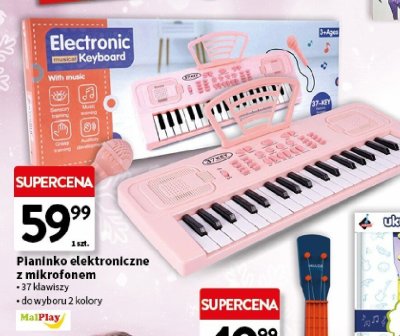Pianino elektroniczne z mikrofonem MalPlay promocja w Intermarche