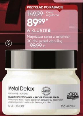Maska L'ORÉAL PROFESSIONEL METAL DETOX maska do włosów 250 ml promocja w Super-Pharm